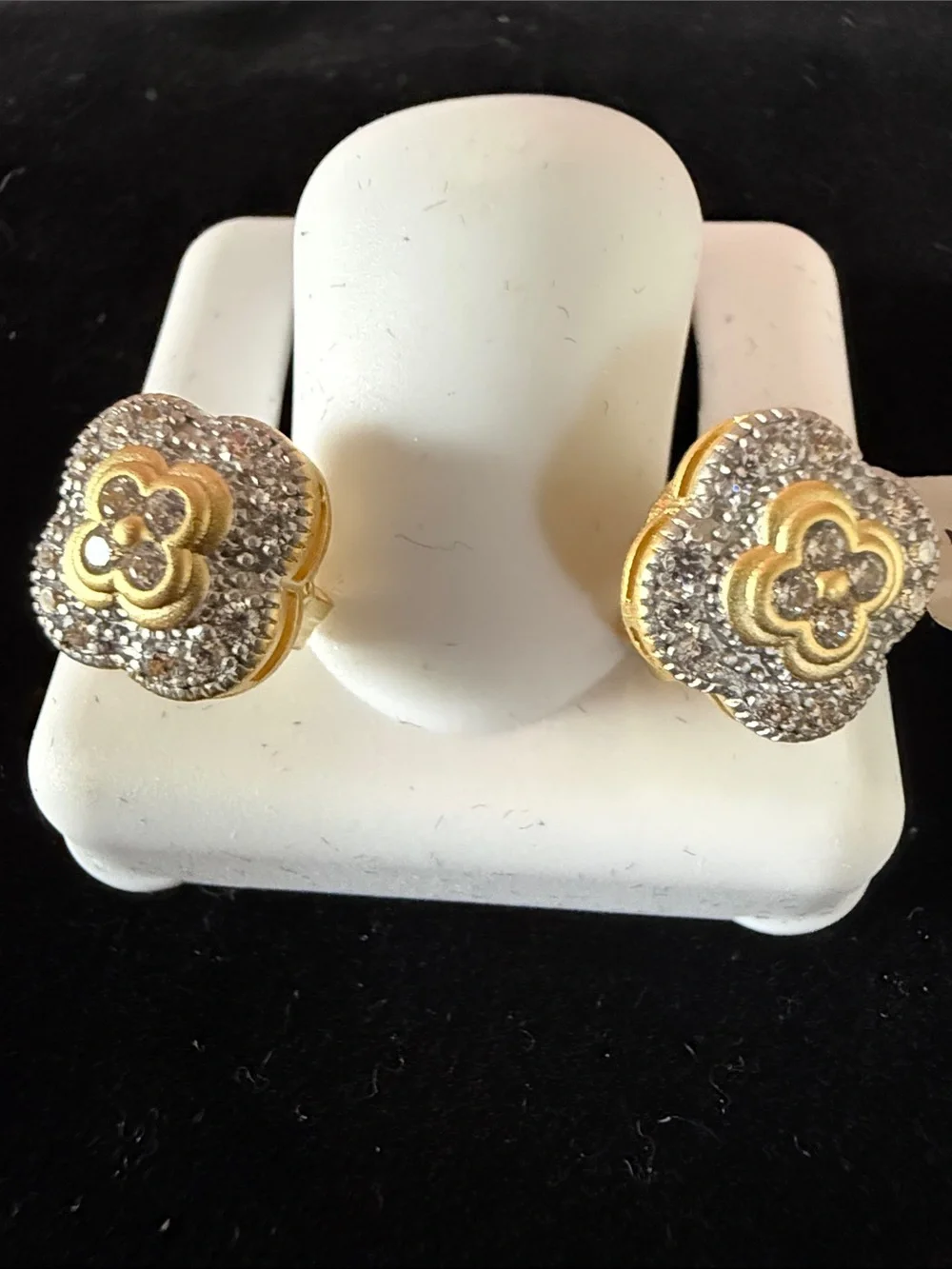 Freida Rothman Sterling Silver Floral Cluster Stud Earring